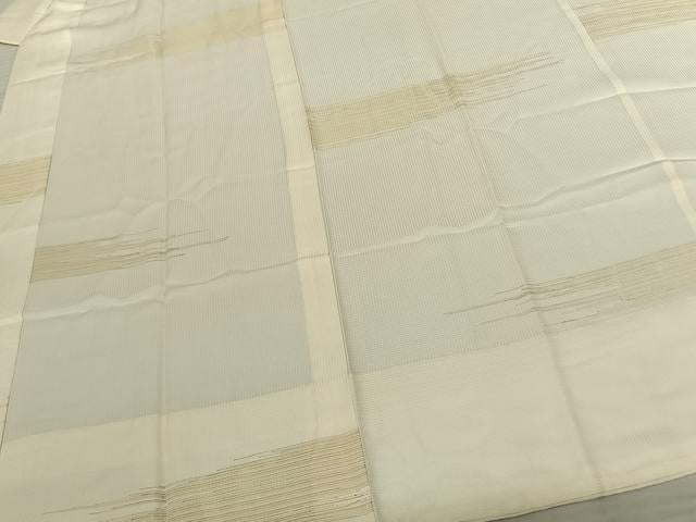 平和屋着物●長襦袢 無双仕立て 横縞 金糸 伊勢丹扱い 正絹 逸品 AABF0670fy