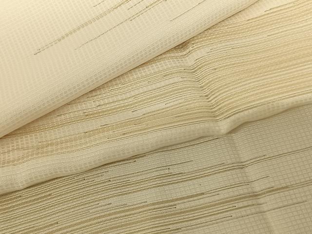 平和屋着物●長襦袢 無双仕立て 横縞 金糸 伊勢丹扱い 正絹 逸品 AABF0670fy