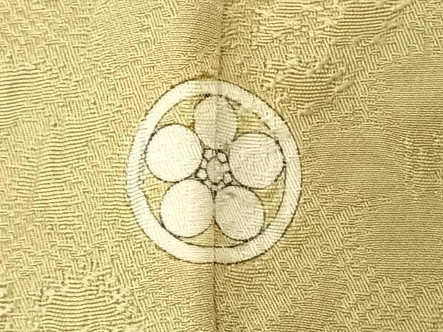 平和屋着物●上質な色無地 辻が花地紋 木蘭色 正絹 逸品 AABF0678fy