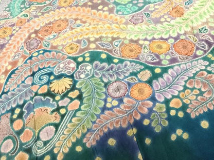 平和屋着物●訪問着 作家物 絞り 辻が花 暈し染め 正絹 逸品 AABF0679fy