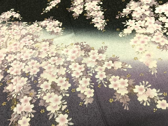 平和屋着物●豪華振袖　駒刺繍　桜　暈し染め　金彩　銀通し地　鈴乃屋扱い　正絹　逸品　AABF0680fy