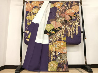 平和屋着物●越後十日町の一流染匠 桐屋・翠山工房 徳永憲峯 振袖 絞り 辻が花 金彩 正絹 逸品 AABF0682fy