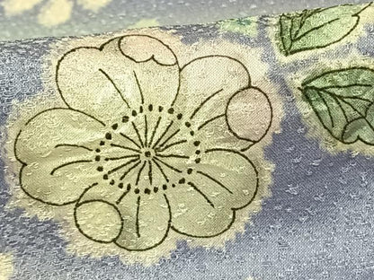 平和屋着物●訪問着 作家物 辻が花 暈し染め 銀通し地 ロング丈 正絹 逸品 AABF0683fy