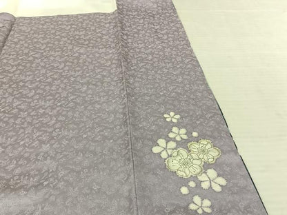 平和屋着物●訪問着 作家物 辻が花 暈し染め 銀通し地 ロング丈 正絹 逸品 AABF0683fy