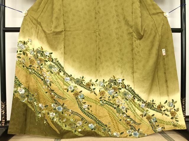 平和屋着物●訪問着 作家物 絞り 辻が花 暈し染め 金彩 正絹 逸品 AABF0684fy