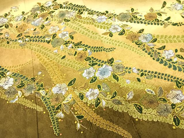 平和屋着物●訪問着 作家物 絞り 辻が花 暈し染め 金彩 正絹 逸品 AABF0684fy