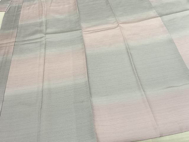 平和屋着物●長襦袢 袷 横段文 暈し染め 正絹 逸品 AABF0685fy