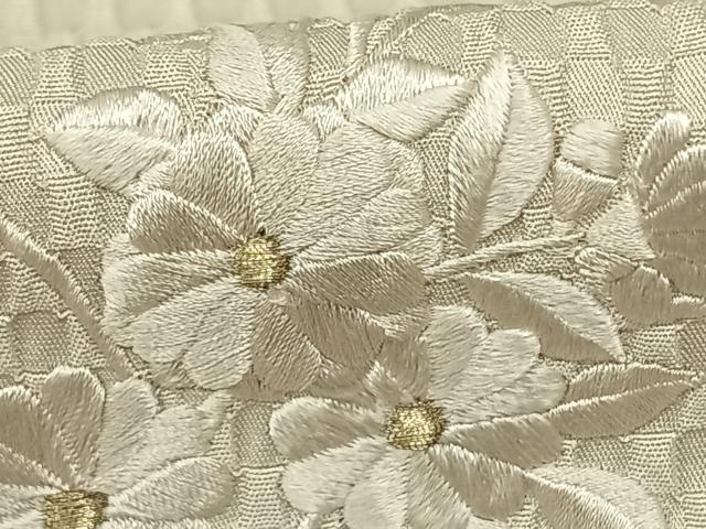 平和屋着物●訪問着 総刺繍 花蝶文 金糸 正絹 逸品 AABF0691fy