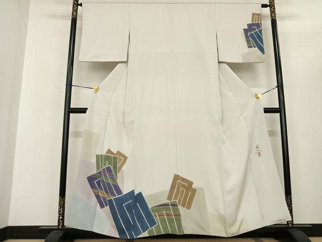 平和屋着物●訪問着 作家物 源氏香 正絹 逸品 AABF0694fy