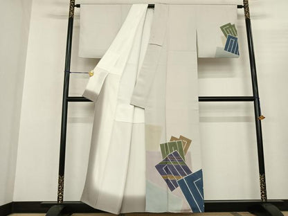 平和屋着物●訪問着 作家物 源氏香 正絹 逸品 AABF0694fy