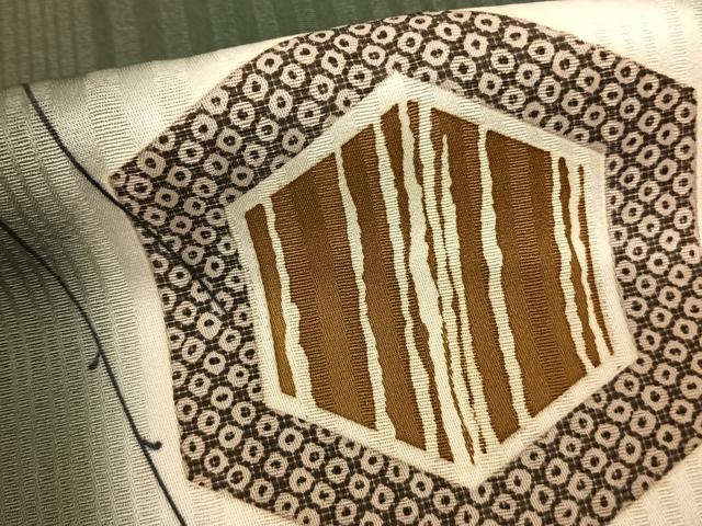 平和屋着物●訪問着 作家物 亀甲文様 暈し染め 金彩 正絹 逸品 未使用 AABF0695fy