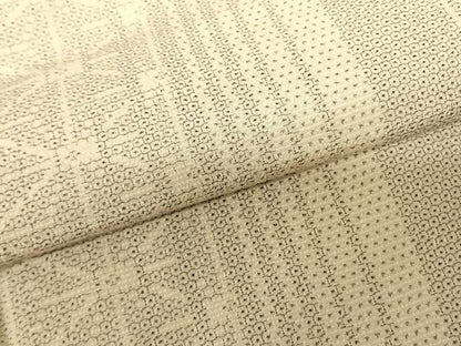 平和屋着物●本塩沢 110亀甲 間道 証紙付き 正絹 逸品 未使用 AABF0696fy