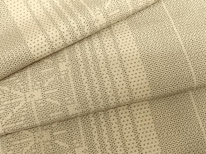 平和屋着物●本塩沢 110亀甲 間道 証紙付き 正絹 逸品 未使用 AABF0696fy