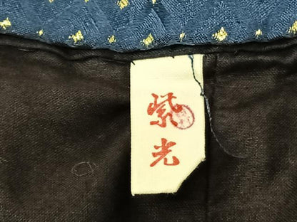 平和屋着物●男性 色紋付・羽織セット 菱文 金糸 キングサイズ 洗える着物 AABF0700fy
