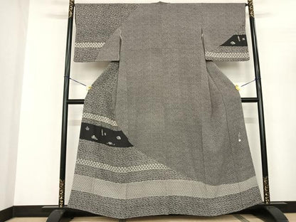 平和屋着物●訪問着 江戸小紋 作家物 玩具文 正絹 逸品 AABF0703fy