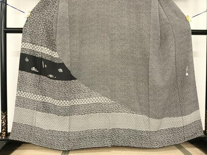 平和屋着物●訪問着 江戸小紋 作家物 玩具文 正絹 逸品 AABF0703fy