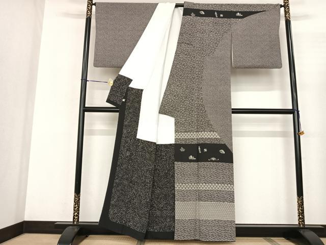 平和屋着物●訪問着 江戸小紋 作家物 玩具文 正絹 逸品 AABF0703fy
