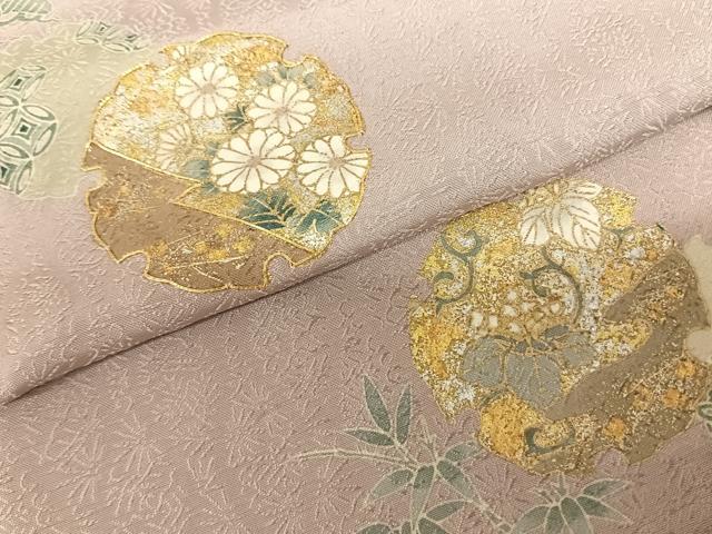 平和屋着物●豪華色留袖 駒刺繍 雪輪花文 暈し染め 金銀彩 正絹 逸品 AABF0704fy