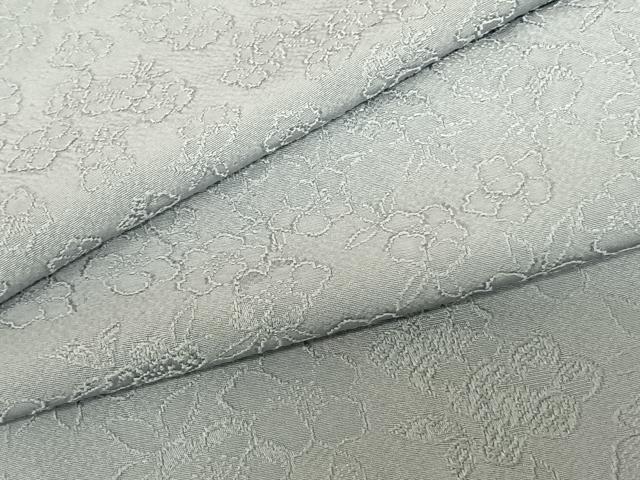 平和屋着物●上質な色無地 舞花地紋 秘色色 正絹 逸品 未使用 AABF0707fy