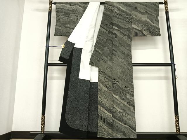 平和屋着物●伝統工芸士 染谷梅治 訪問着 百柄 正絹 逸品 AABF0710fy