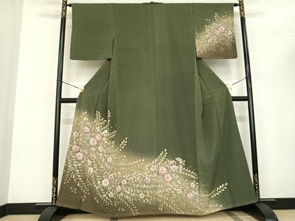 平和屋着物●訪問着　絞り　辻が花　暈し染め　正絹　逸品　未使用　AABF0711fy