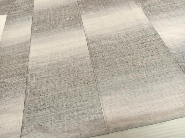 平和屋着物●紅花紬 米沢 横段文 正絹 逸品 AABF0712fy