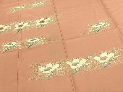 平和屋着物●訪問着 友禅 枝花文 金糸 正絹 逸品 AABF0713fy