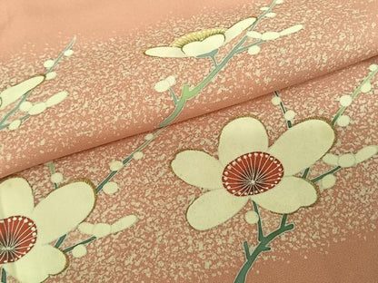 平和屋着物●訪問着 友禅 枝花文 金糸 正絹 逸品 AABF0713fy