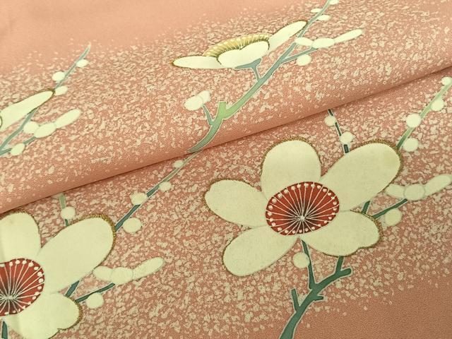 平和屋着物●訪問着 友禅 枝花文 金糸 正絹 逸品 AABF0713fy