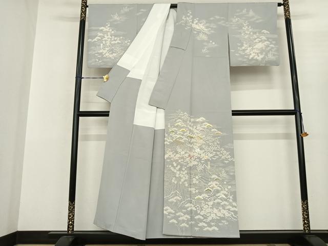 平和屋着物●訪問着　友禅　刺繍　御所解文　金糸　正絹　逸品　AABF0715fy