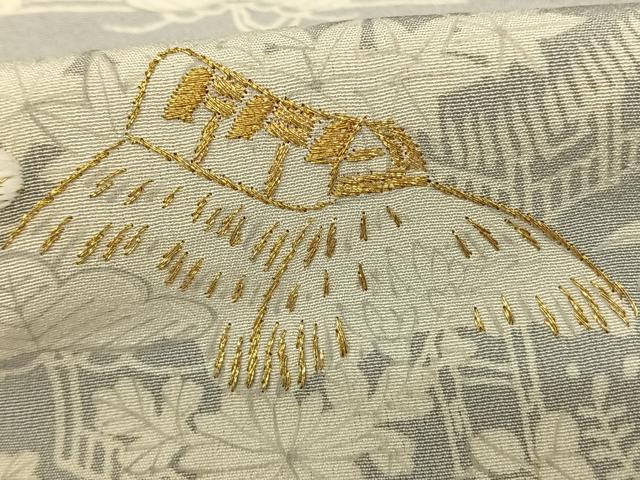 平和屋着物●訪問着　友禅　刺繍　御所解文　金糸　正絹　逸品　AABF0715fy