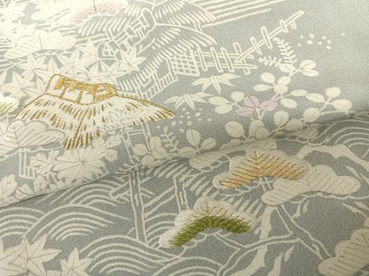 平和屋着物●訪問着　友禅　刺繍　御所解文　金糸　正絹　逸品　AABF0715fy