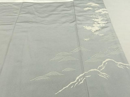 平和屋着物●訪問着　友禅　刺繍　御所解文　金糸　正絹　逸品　AABF0715fy