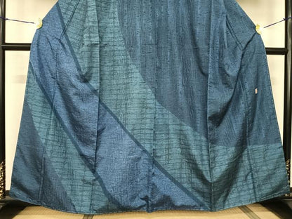 平和屋着物●訪問着 紬地 作家物 斜縞 まるやま扱い 正絹 逸品 未使用 AABF0716fy