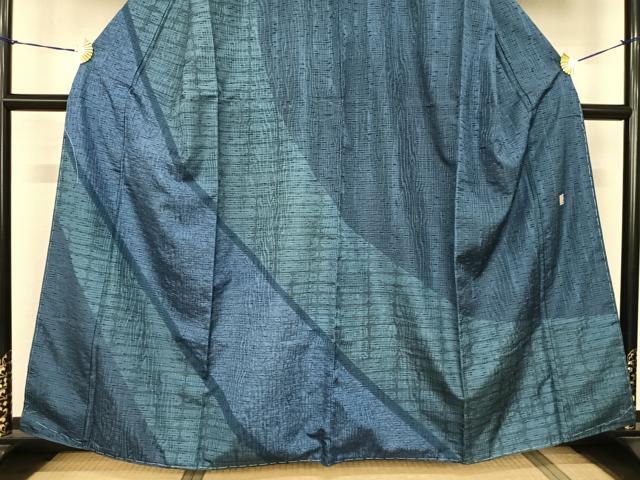 平和屋着物●訪問着 紬地 作家物 斜縞 まるやま扱い 正絹 逸品 未使用 AABF0716fy