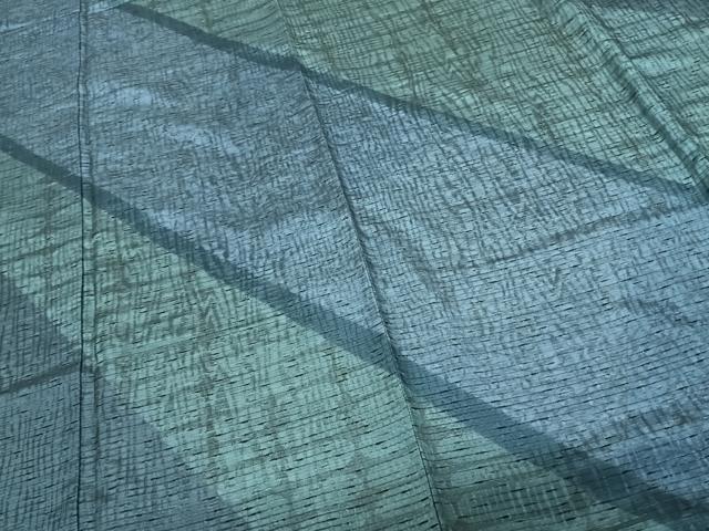 平和屋着物●訪問着 紬地 作家物 斜縞 まるやま扱い 正絹 逸品 未使用 AABF0716fy
