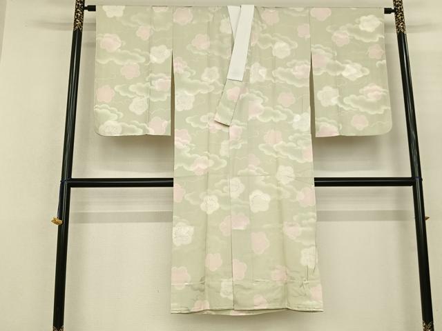 平和屋着物●長襦袢 無双仕立て 舞花文 正絹 逸品 AABF0721fy