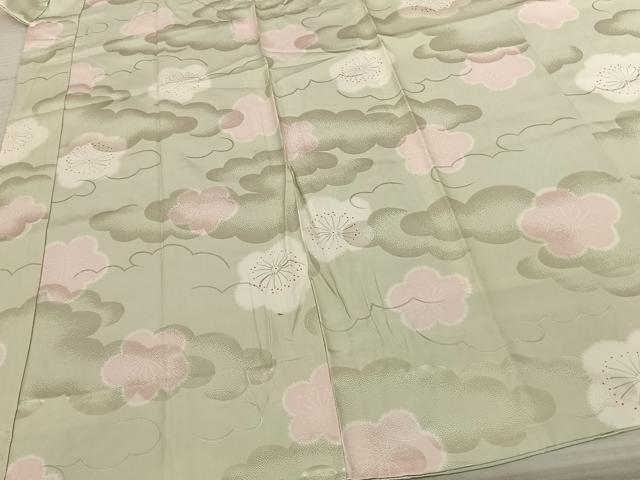 平和屋着物●長襦袢 無双仕立て 舞花文 正絹 逸品 AABF0721fy