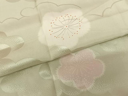 平和屋着物●長襦袢 無双仕立て 舞花文 正絹 逸品 AABF0721fy