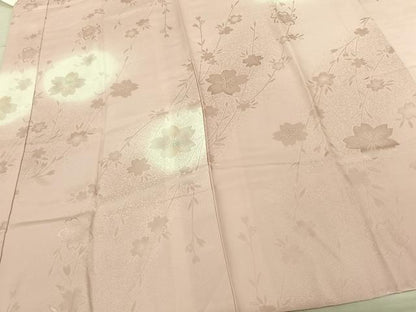 平和屋着物●長襦袢 袷 舞桜地紋 蛍暈し 正絹 逸品 未使用 AABF0723fy