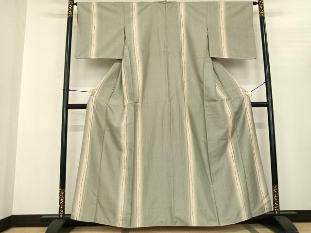 平和屋着物●上質な紬 間道 正絹 逸品 AABF0726fy