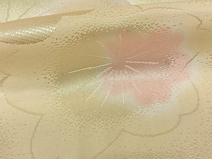 平和屋着物●長襦袢 無双仕立て 舞桜地紋 暈し染め 正絹 逸品 AABF0728fy