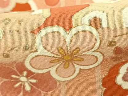 平和屋着物●訪問着 友禅 雪輪花文 暈し染め 金銀彩 丹後ちりめん 仮絵羽 正絹 逸品 未使用 AABF0729fy