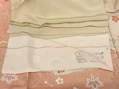 平和屋着物●訪問着 友禅 雪輪花文 暈し染め 金銀彩 丹後ちりめん 仮絵羽 正絹 逸品 未使用 AABF0729fy