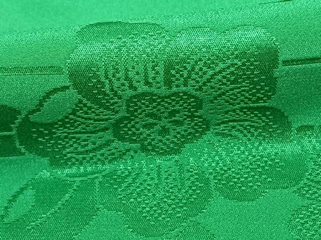 平和屋着物●振袖用長襦袢 無双仕立て 辻が花地紋 常磐色 正絹 逸品 AABF0733fy
