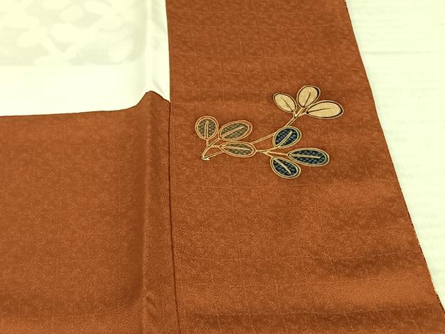平和屋着物●訪問着 刺繍 萩文 暈し染め 金彩 正絹 逸品 AABF0735fy