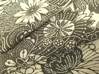 平和屋着物●上質な小紋 型染め 草花文 正絹 逸品 AABF0739fy