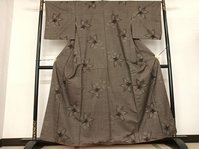 平和屋着物●本場大島紬 一元絣 舞花文 やまと誂製 正絹 逸品 AABF0747fy