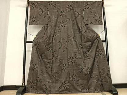 平和屋着物●本場大島紬 一元絣 枝花文 正絹 逸品 未使用 AABF0748fy