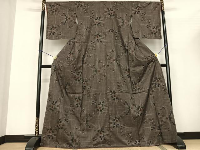 平和屋着物●本場大島紬 一元絣 枝花文 正絹 逸品 未使用 AABF0748fy